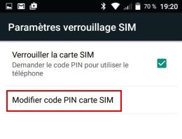 Modifier code sim