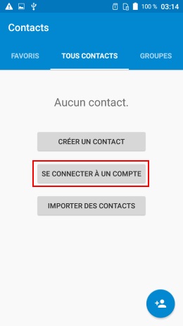 Import contact compte