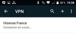 Connexion vpn en cours