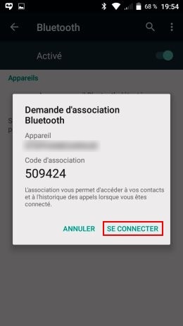 Association bluetooth