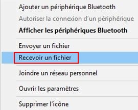 Echange de fichier Bluetooth