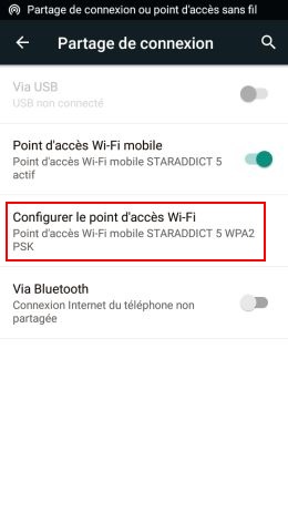 Configurer point d'accès WIFI